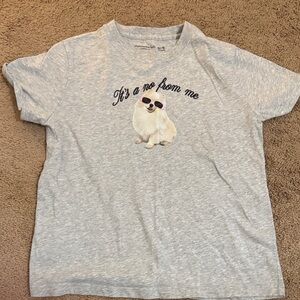 Gray T-Shirt with Dog Graphic